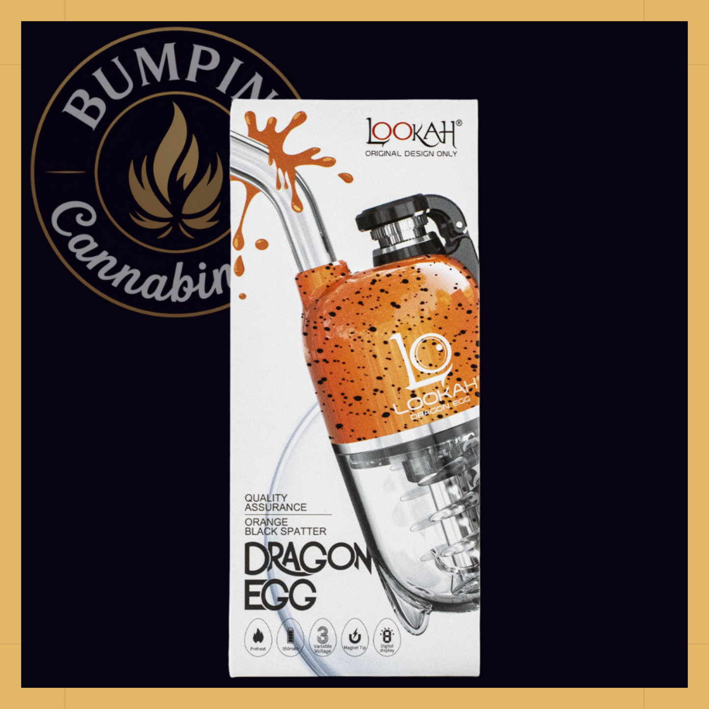 Lookah Dragon Egg Spatter Edition | Portable E-Rig for Concentrates