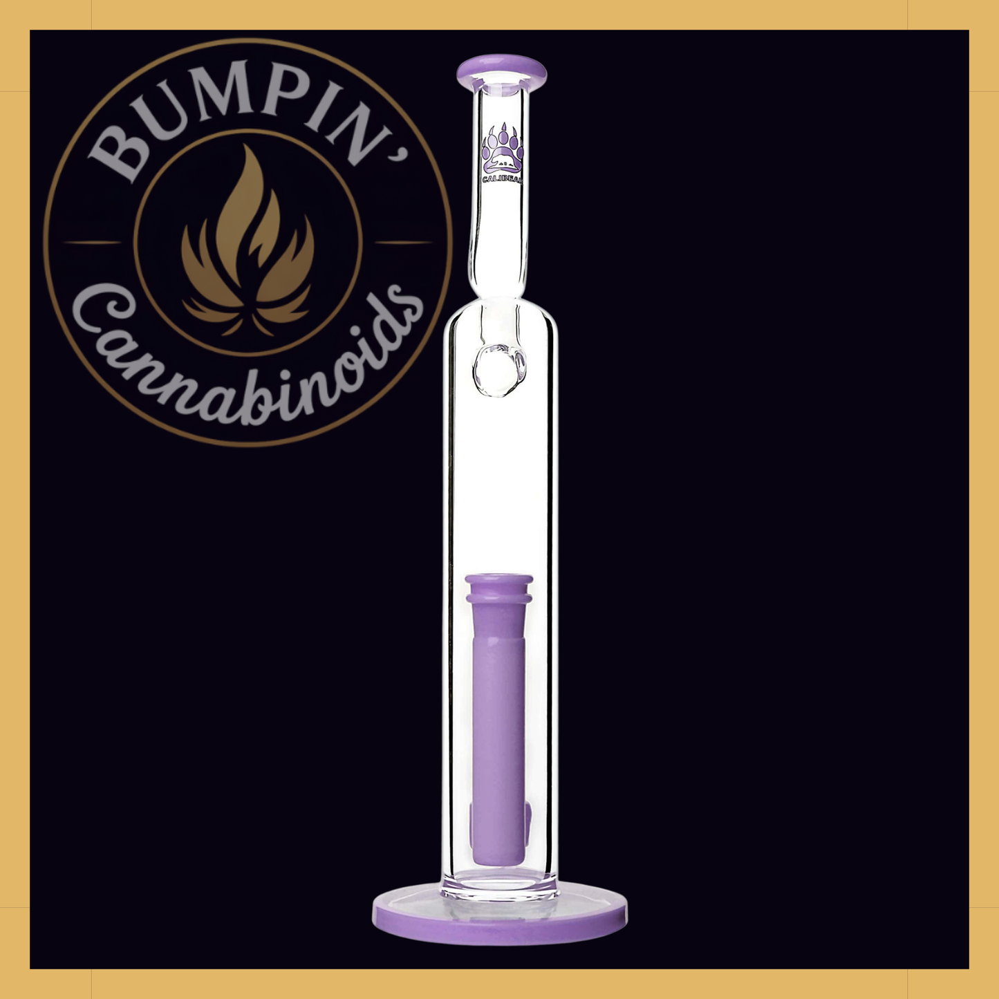 Calibear 16" Natty Neck Flower Glass | Flower of Life Perc Glass Water Pipe