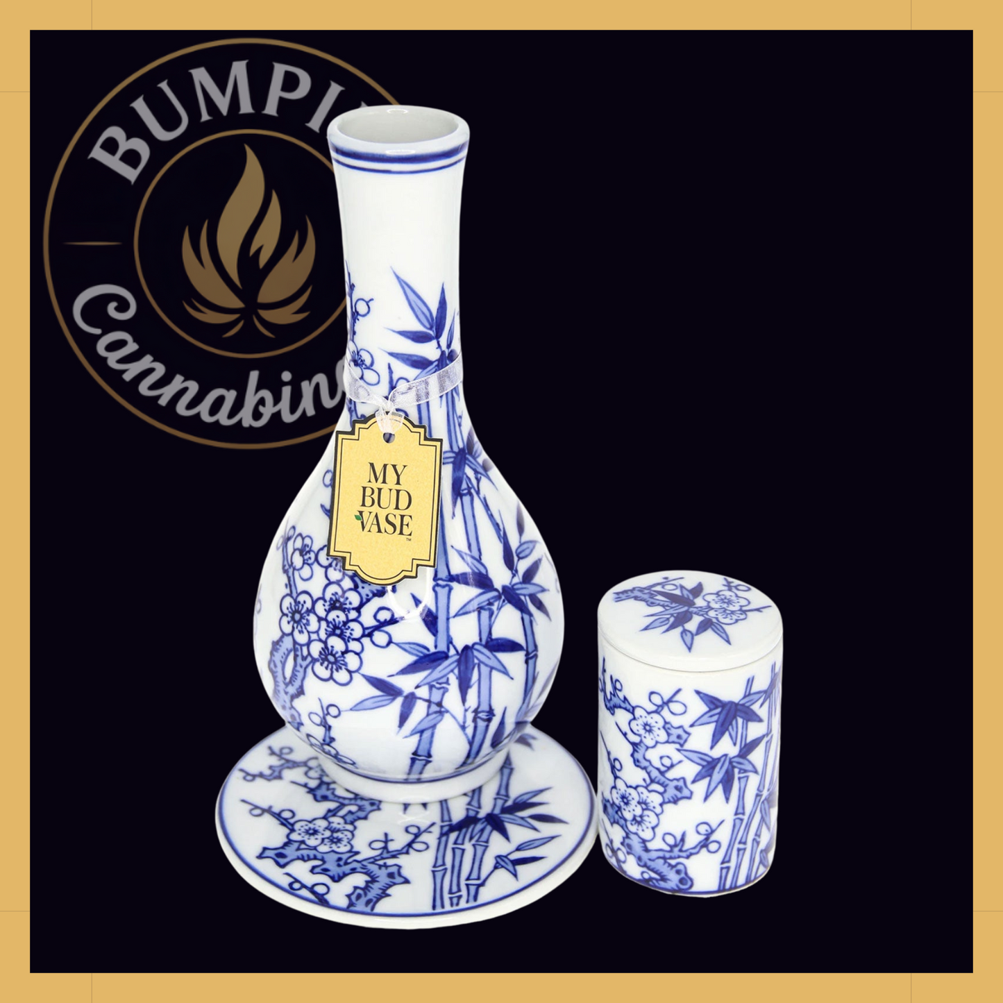 Luck My Bud Vase – Blue & White Porcelain - Bumpin' Cann