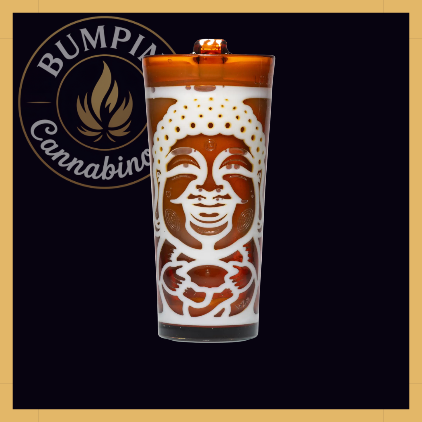Laughing Buddha 7.5" Tall Tumbler | Milkyway Glass