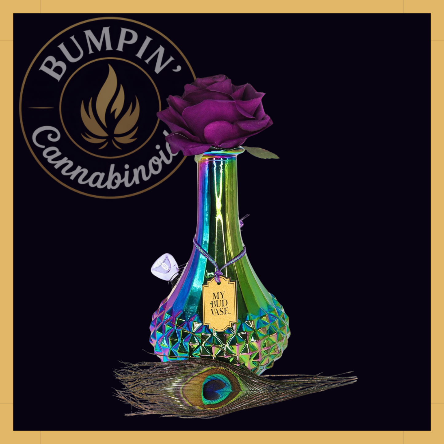 Aurora My Bud Vase – Iridescent Rainbow Finish - Bumpin' Cann