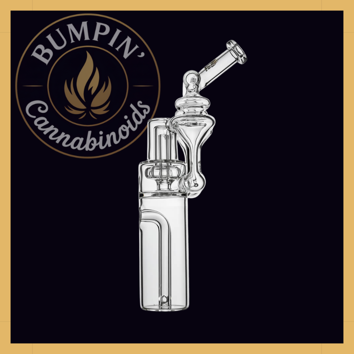 Calibear DUO RBR Recycler Glass Attachment with tall cylindrical chamber