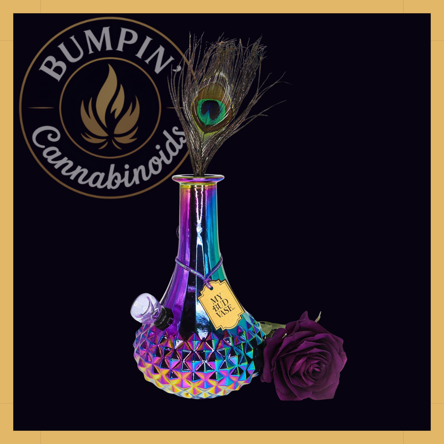 Aurora My Bud Vase – Iridescent Rainbow Finish - Bumpin' Cann