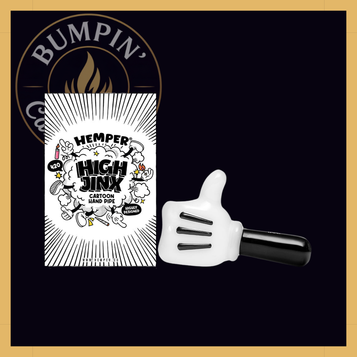 Hemper High Jinx Cartoon Hand Glass Hemper logo