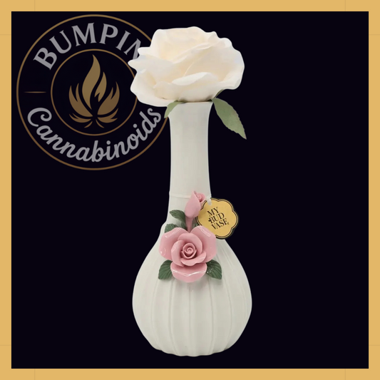 Rose Vase – Porcelain Floral Art Piece - Bumpin' Cann