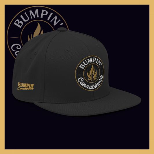 Bumpin' Cannabinoids Classic Snapback in Black