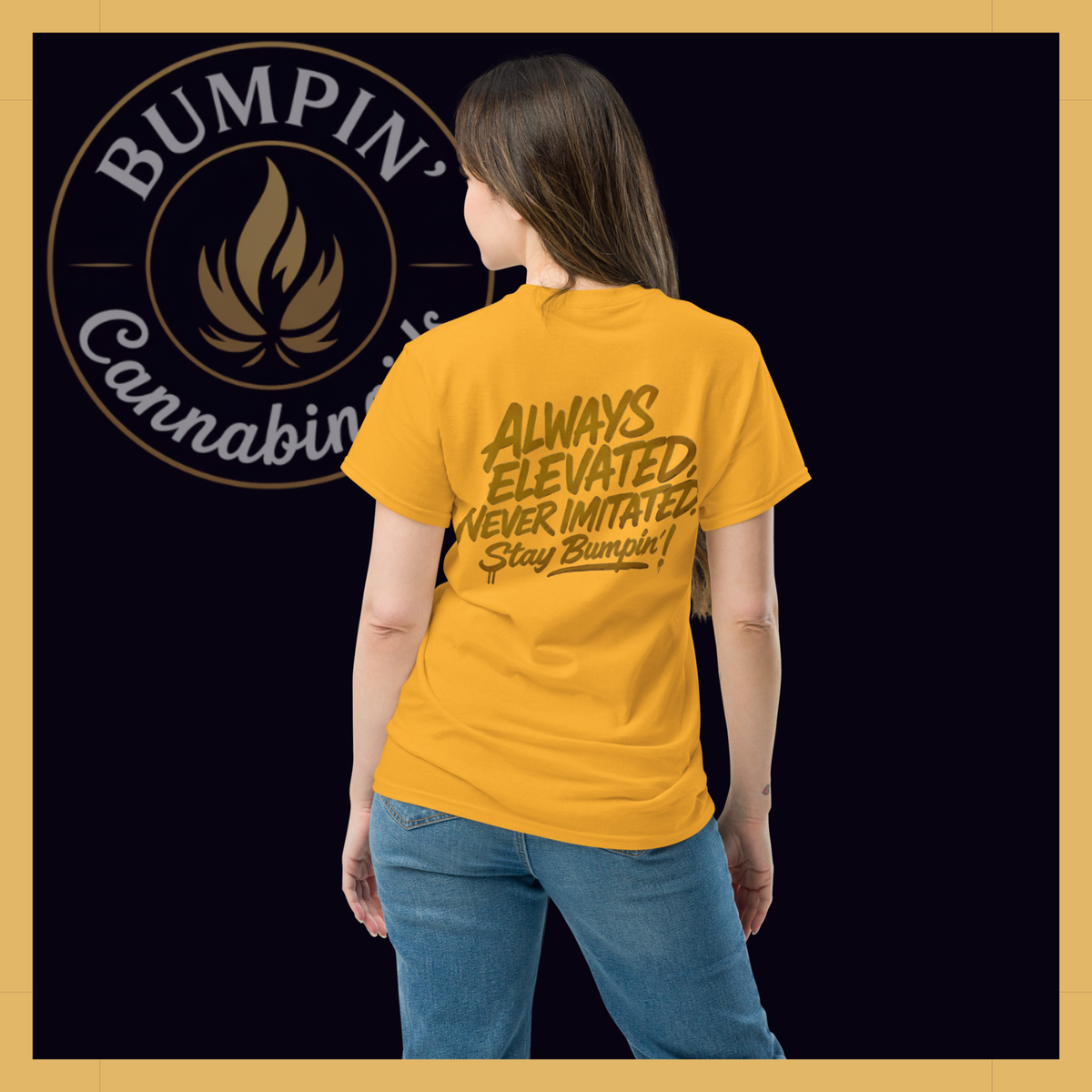 Bumpin' Cannabinoids Classic Tee in Gold