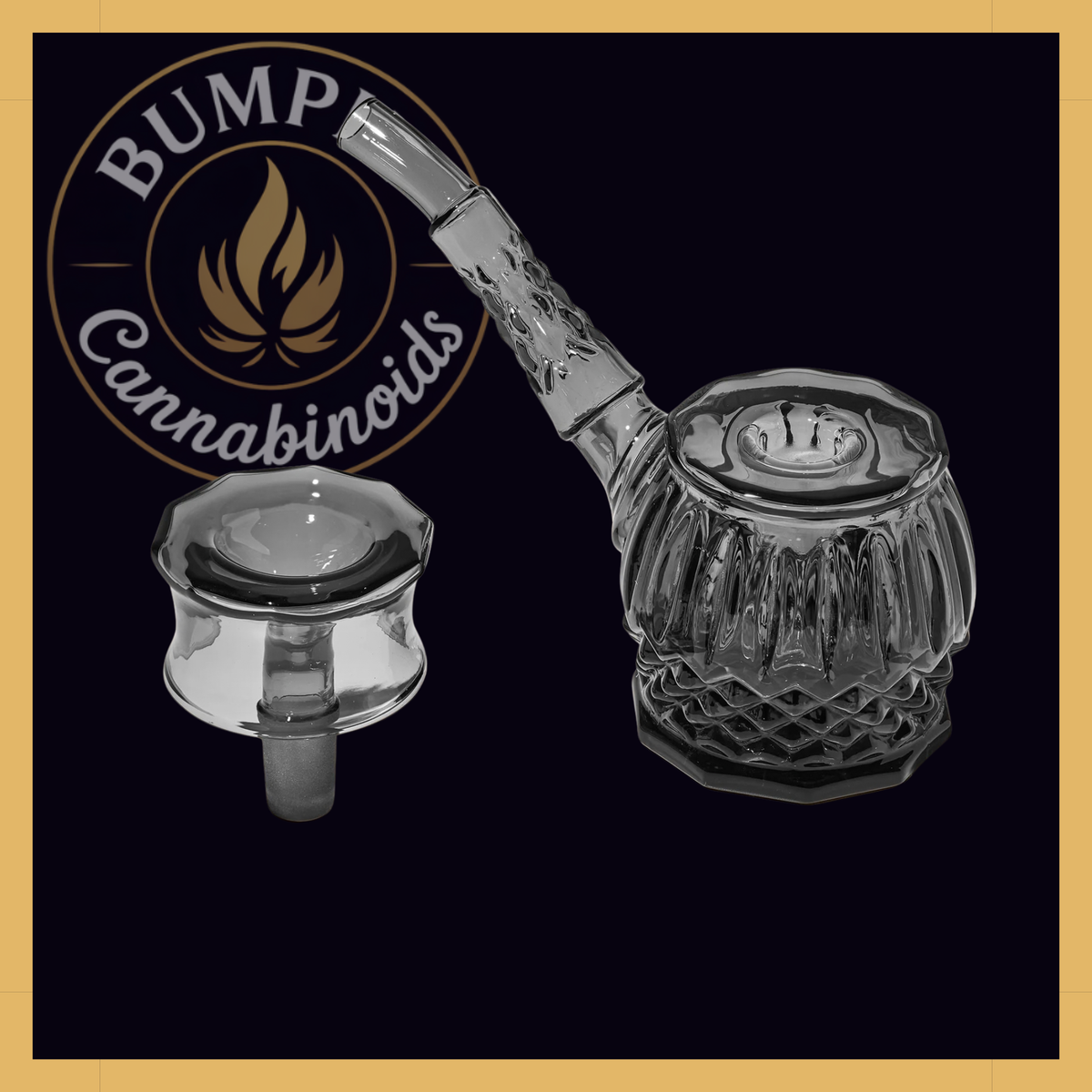 NWTN Home Highball borosilicate glass bubbler - Charcoal