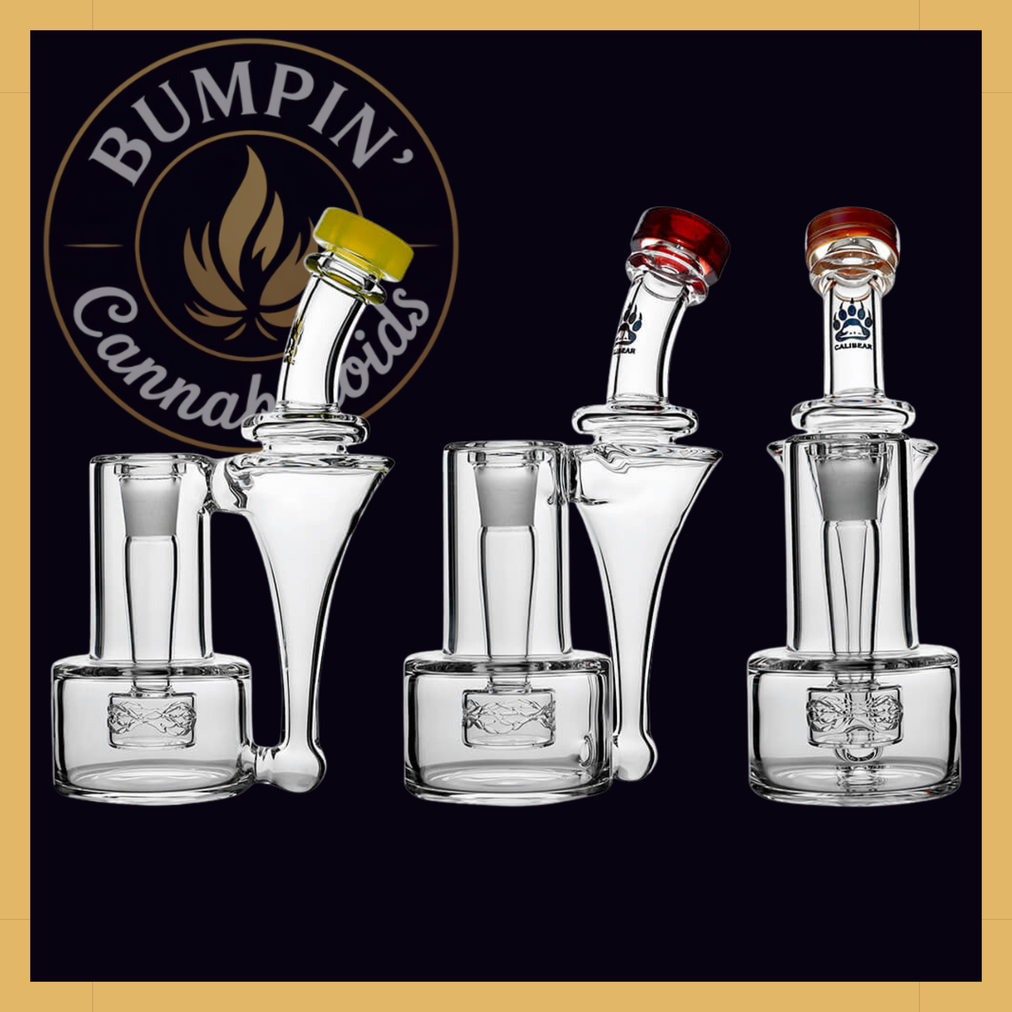 Premium RBR Recycler with Wave Perc and US Color Mouthpiece | Calibear