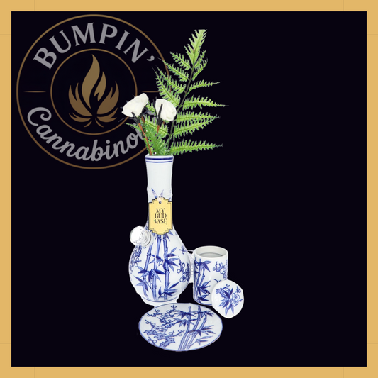 Luck My Bud Vase – Blue & White Porcelain - Bumpin' Cann