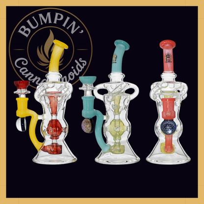 Calibear Triple Arm Swiss Fab Incycler Glass Rig W/ Marble