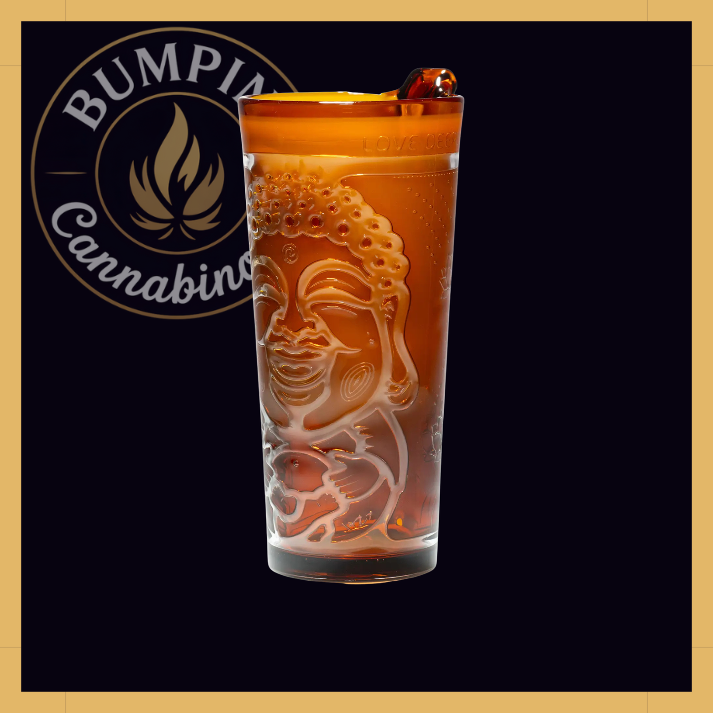 Laughing Buddha 7.5" Tall Tumbler | Milkyway Glass