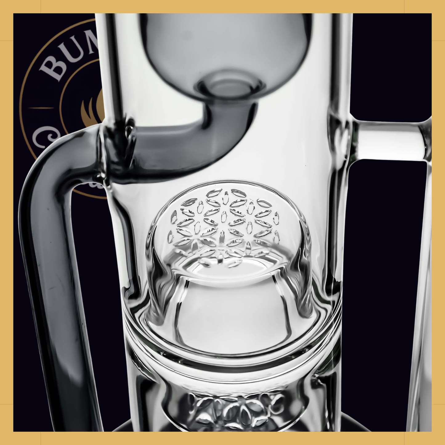 Calibear 14" Flower Klein Glass | High-Flow Recycler Water Pipe