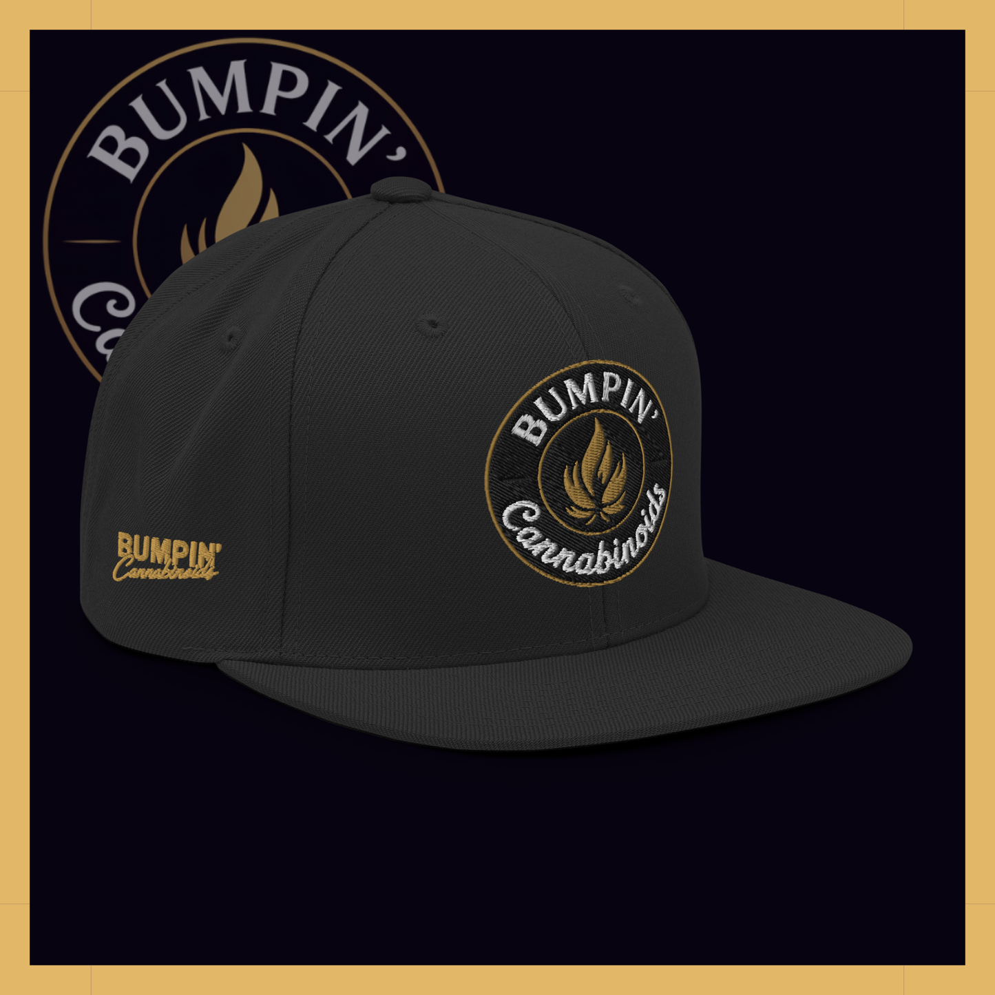 Bumpin’ Cannabinoids Classic Snapback – Black