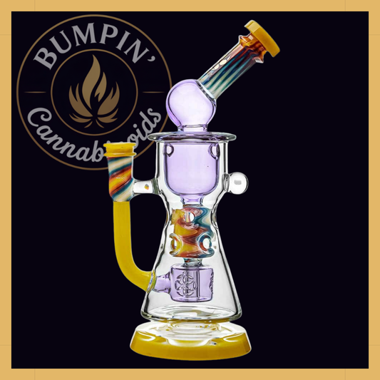 Calibear Wigwag Straight Fab Torus V2 Encased Two Opals W/ Seed of Life Perc