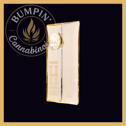 Hemper Gold Brick Hand Glass gold electroplated finish