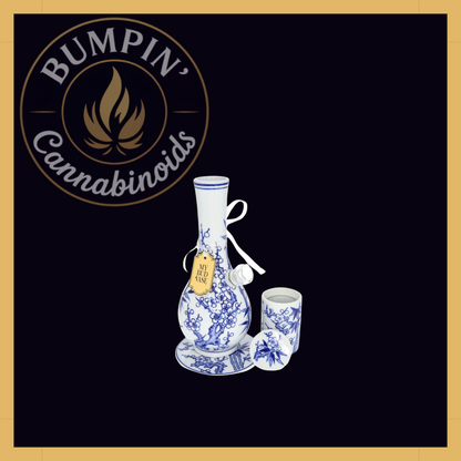 Luck My Bud Vase – Blue & White Porcelain - Bumpin' Cann