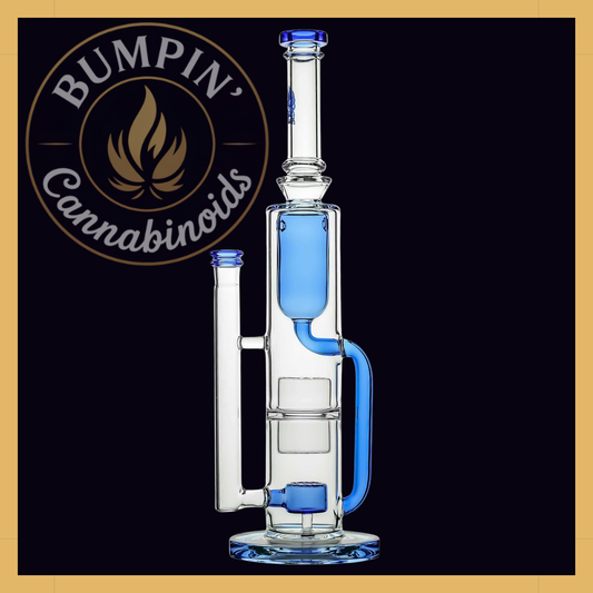 Calibear 14" Flower Klein Glass | High-Flow Recycler Water Pipe