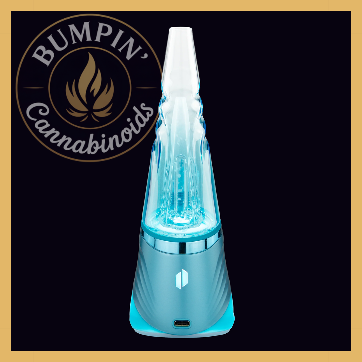 Puffco Peak Pro 3DXL Glacier with frosted glass details and coordinated 3DXL chamber