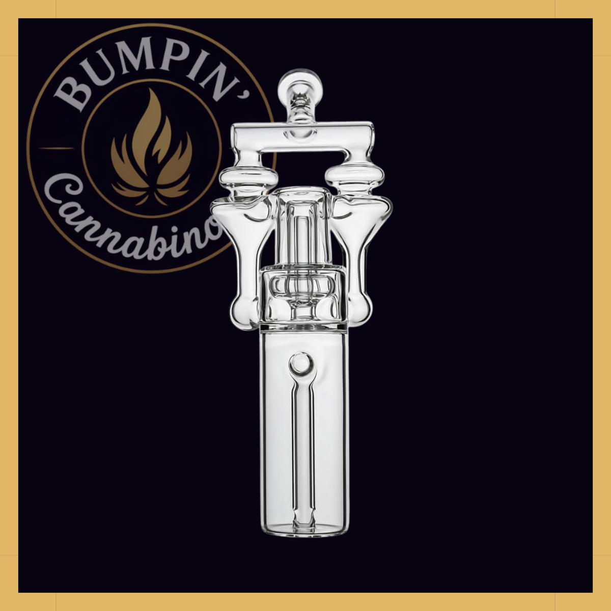 Calibear DUO RBR Recycler clear glass with angled mouthpiece