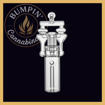 Calibear DUO RBR Recycler clear glass with angled mouthpiece