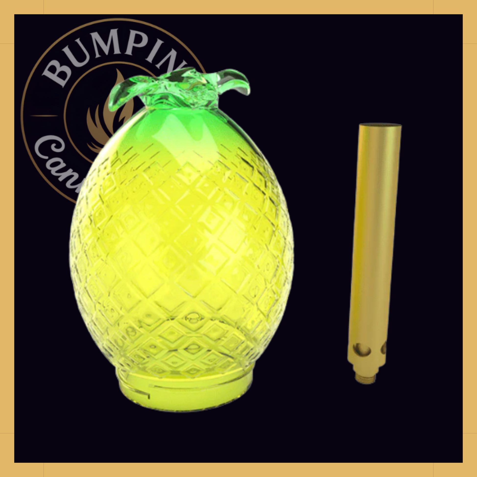 Stündenglass Pineapple Glass Globe + Small Upstem - Bumpin' Cann