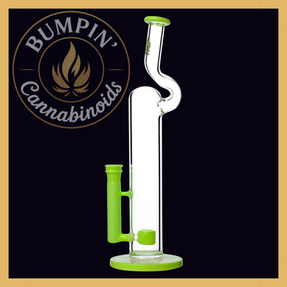 Calibear 16" Natty Neck Flower Glass | Flower of Life Perc Glass Water Pipe