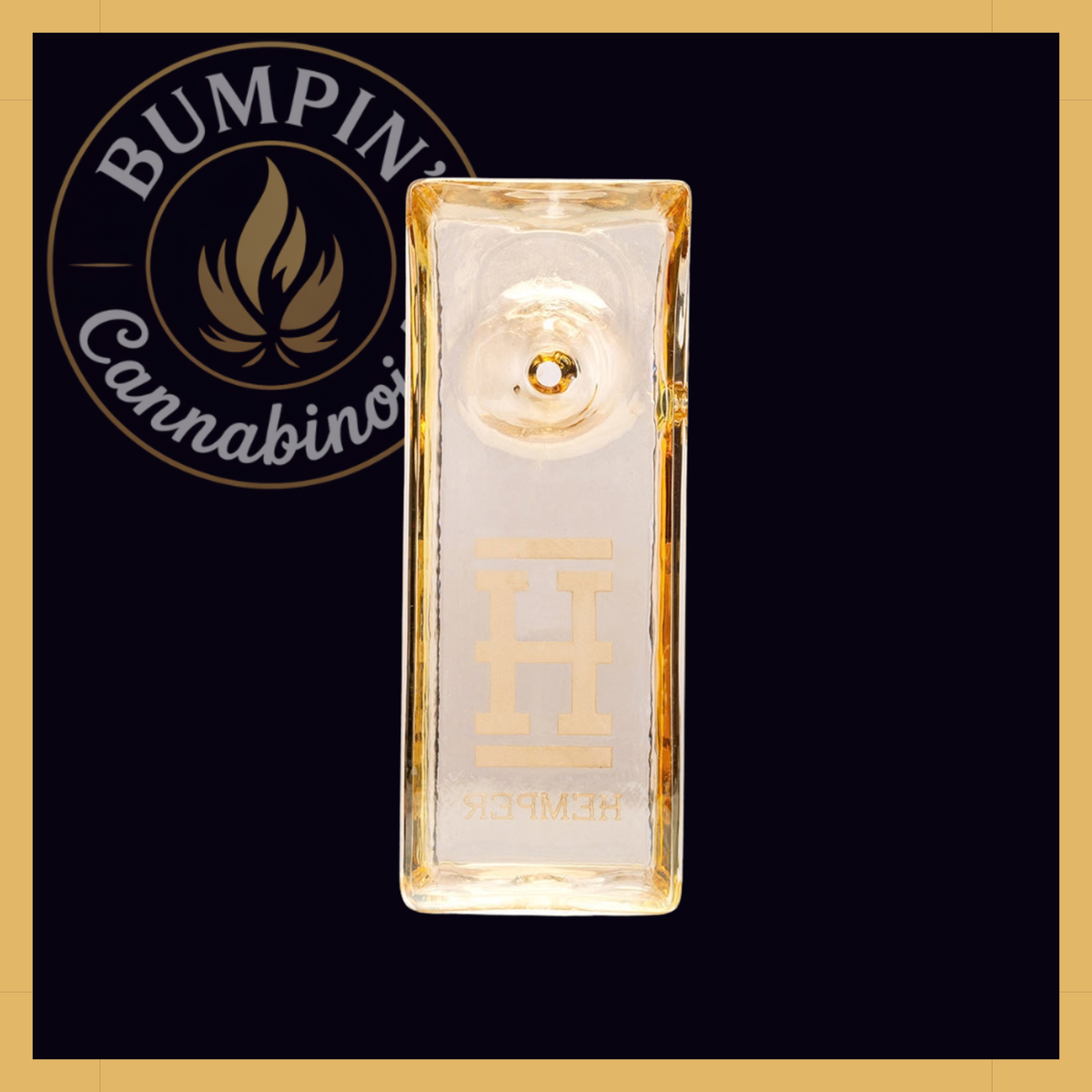 Hemper Gold Brick Hand Glass novelty design