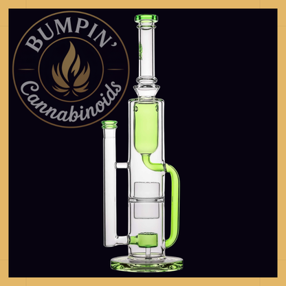 Calibear 14" Flower Klein Glass | High-Flow Recycler Water Pipe