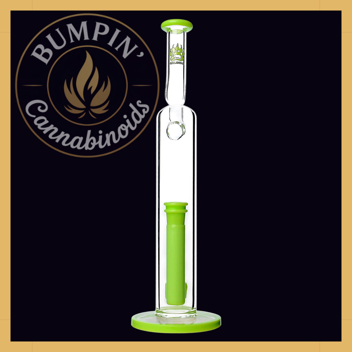 Calibear 16" Natty Neck Flower Glass | Flower of Life Perc Glass Water Pipe