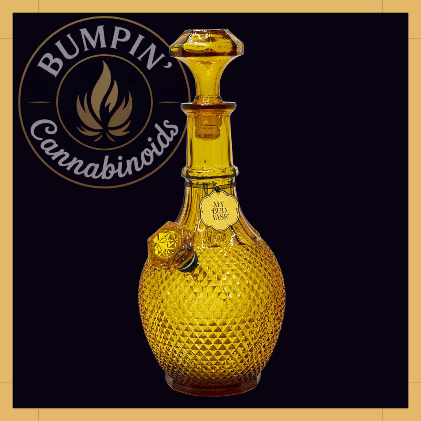 Jewel My Bud Vase – Diamond-Textured Decanter - Bumpin' Cann