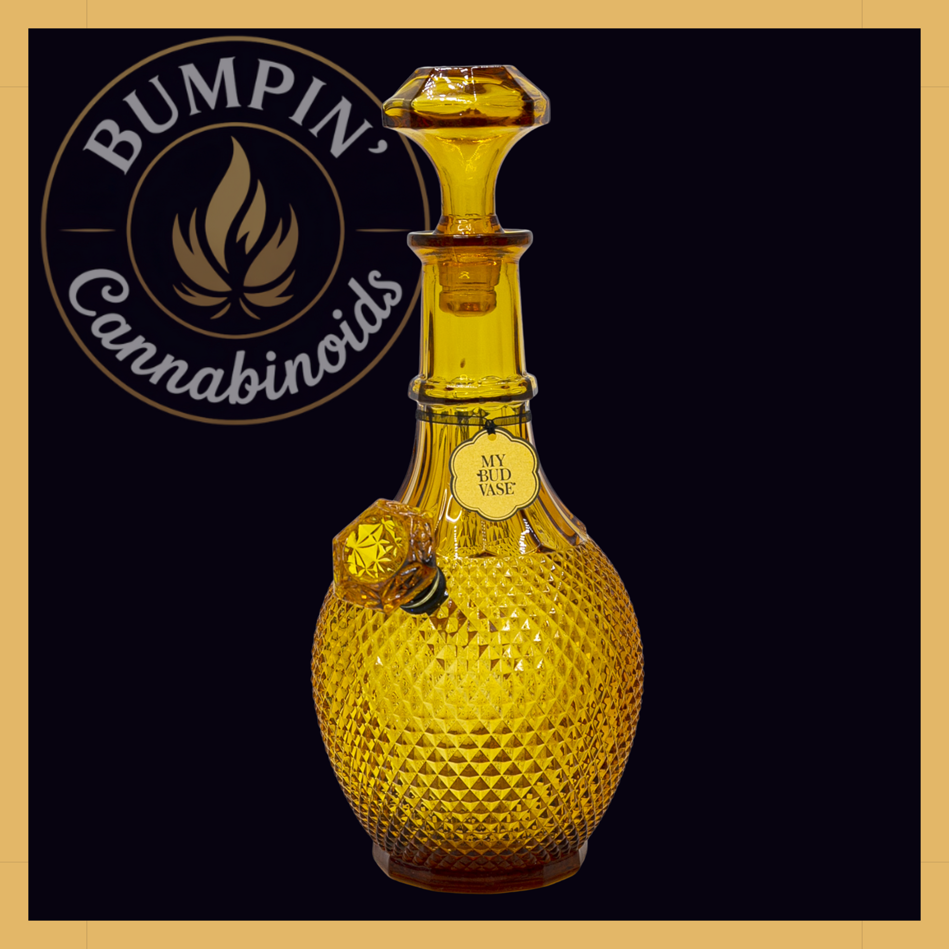 Jewel My Bud Vase – Diamond-Textured Decanter - Bumpin' Cann