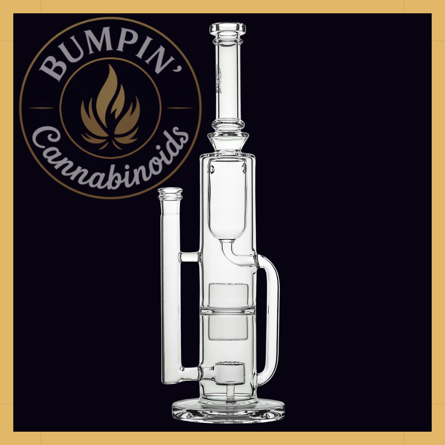 Calibear 14" Flower Klein Glass | High-Flow Recycler Water Pipe