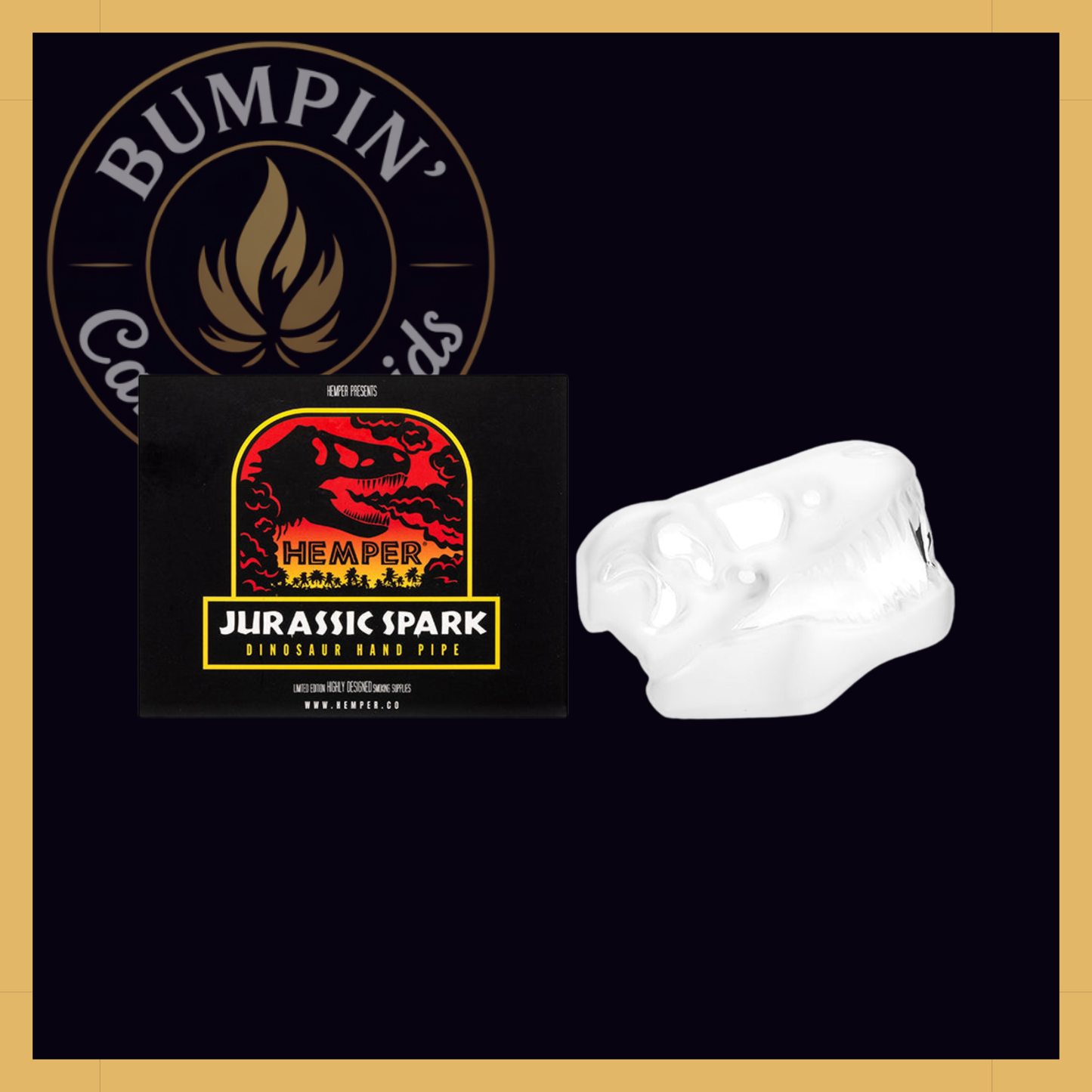Jurassic Spark Skull Hand Pipe