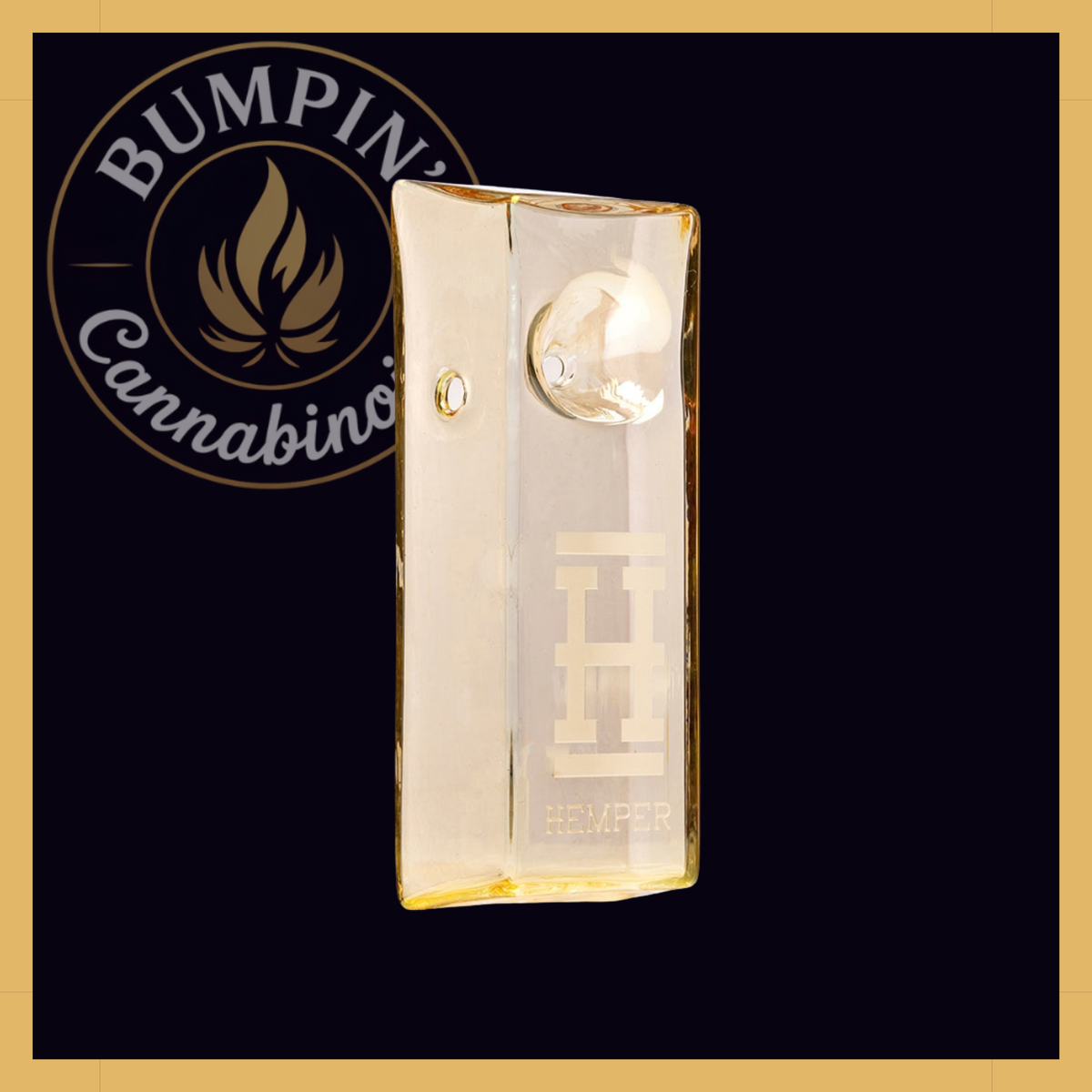 Hemper Gold Brick Hand Glass gold bar design