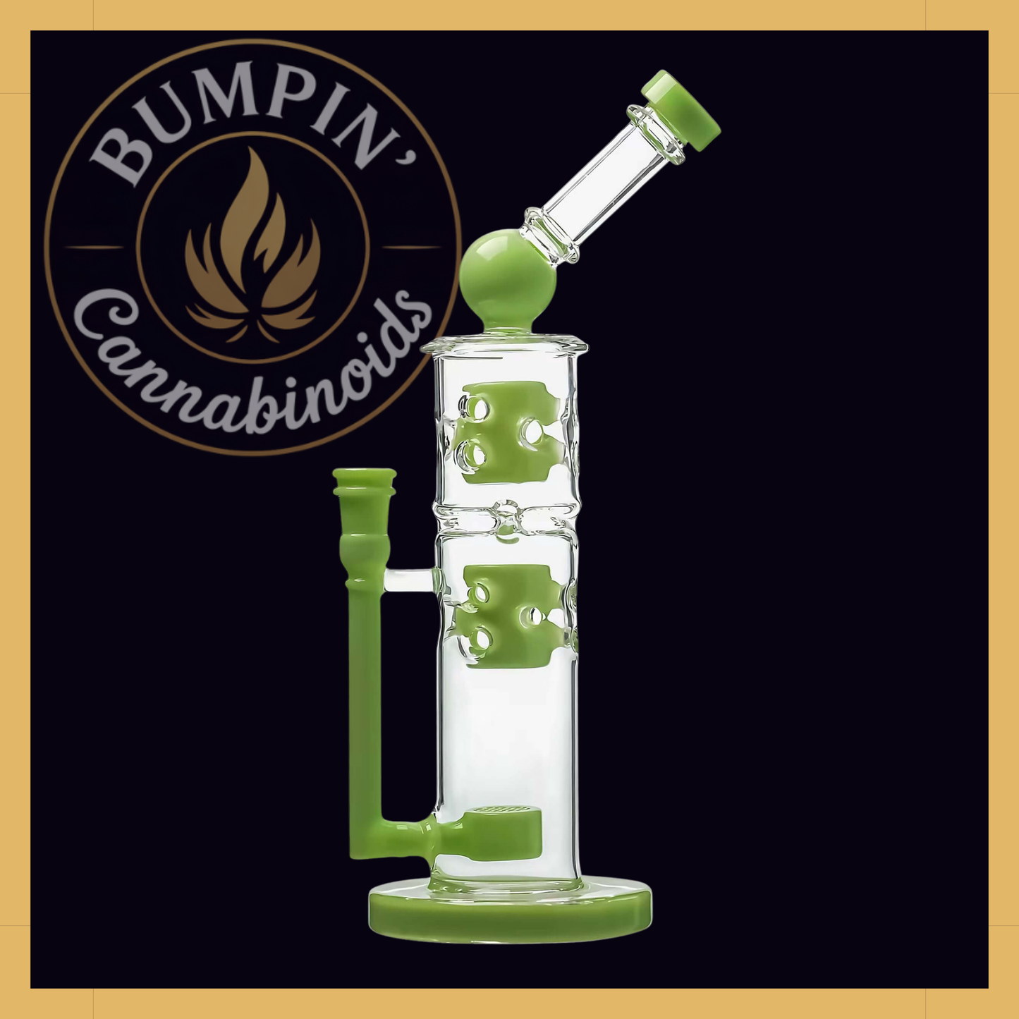 Calibear Premium Sidecar Straight Fab Glass With Flower of Life Perc