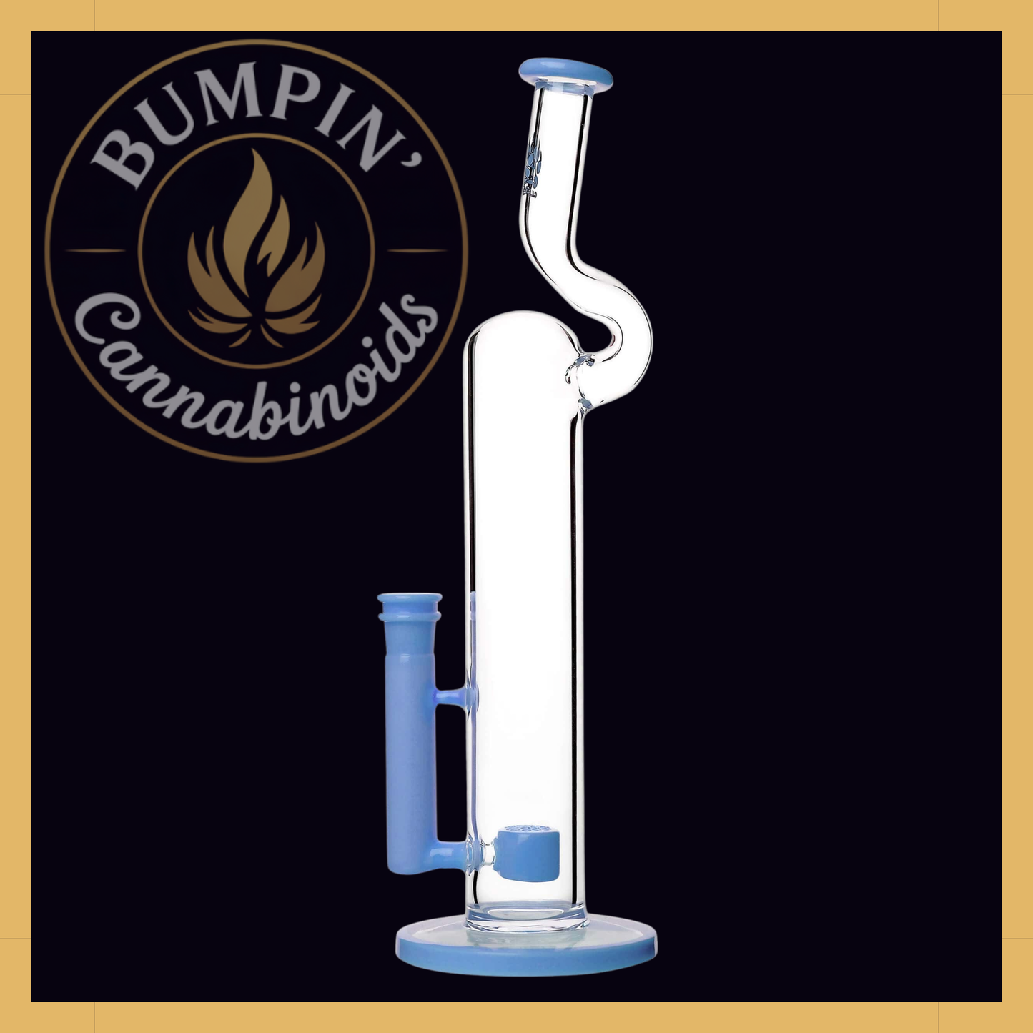 Calibear 16" Natty Neck Flower Glass | Flower of Life Perc Glass Water Pipe