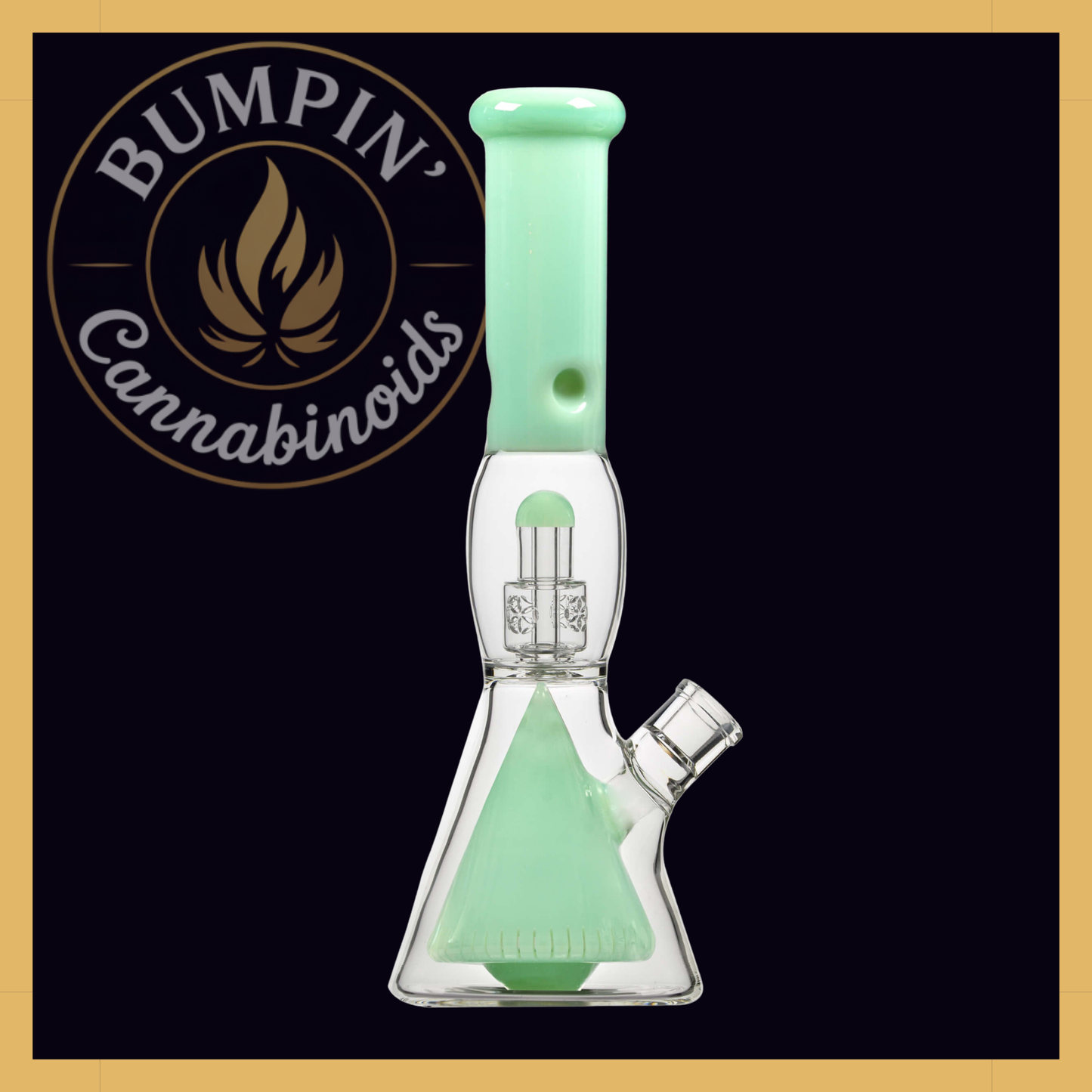 Calibear 16" Sol Collins Beaker Glass | Seed of Life & Collins Perc Water Pipe