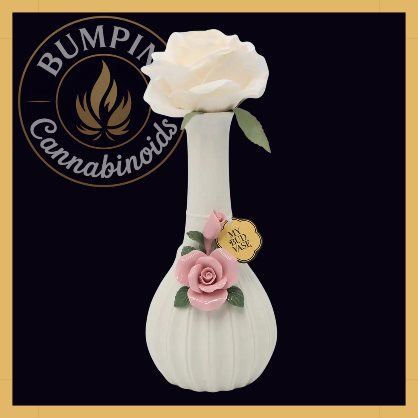 Rose Vase – Porcelain Floral Art Piece