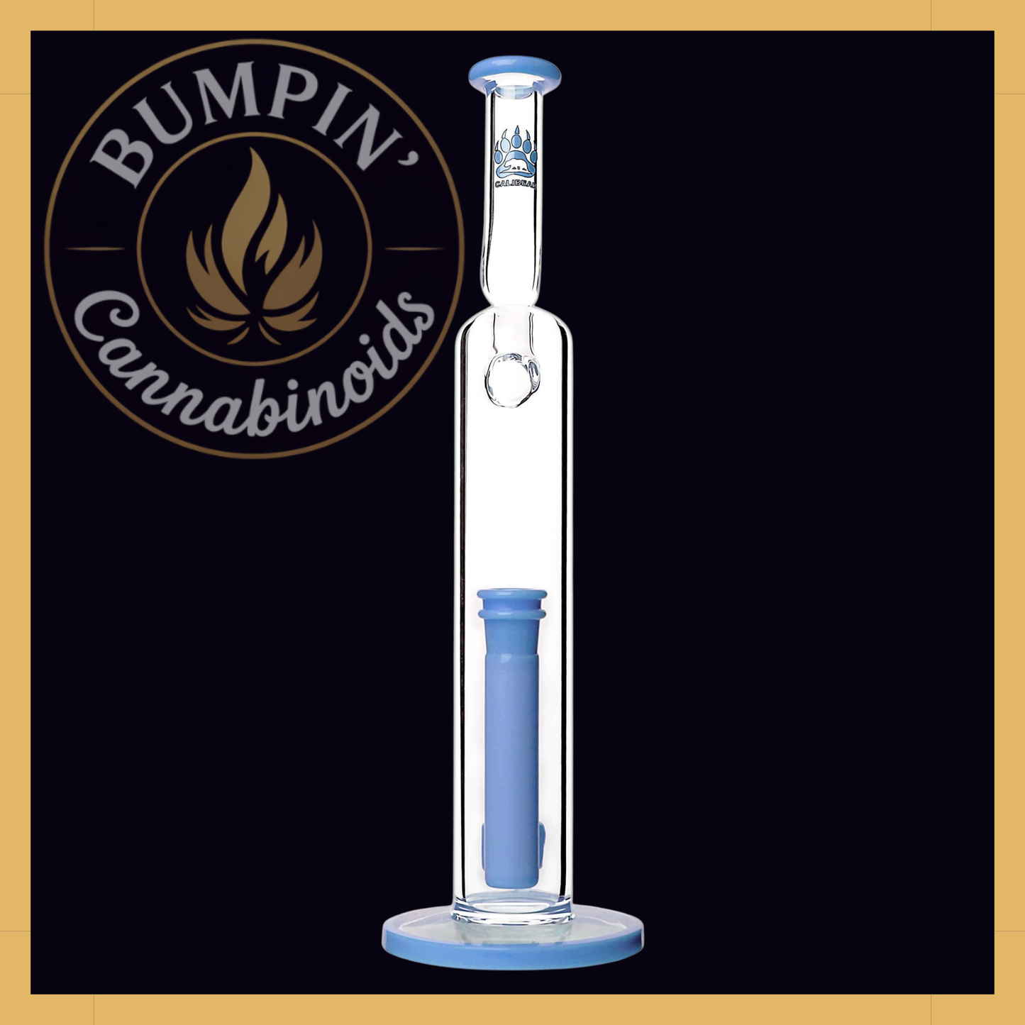 Calibear 16" Natty Neck Flower Glass | Flower of Life Perc Glass Water Pipe