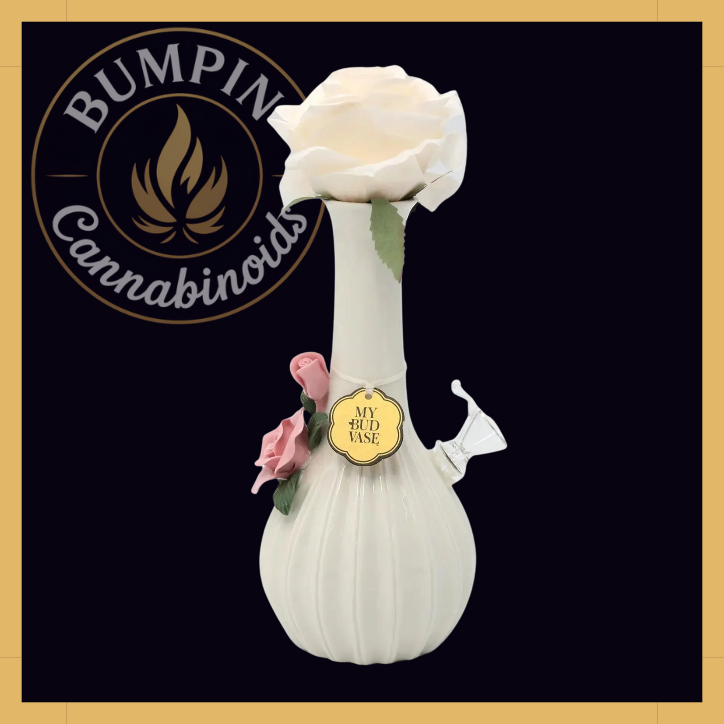 Rose Vase – Porcelain Floral Art Piece