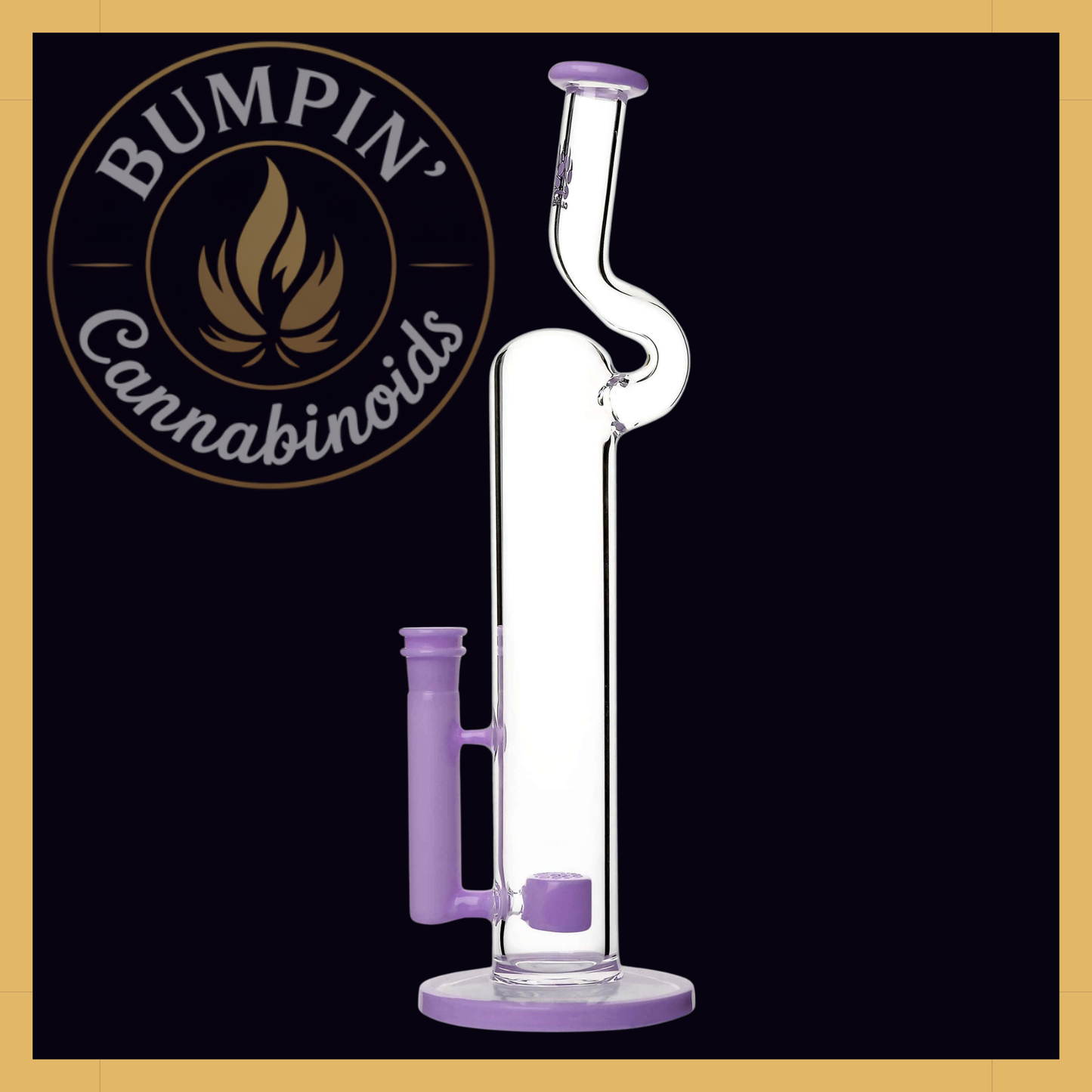 Calibear 16" Natty Neck Flower Glass | Flower of Life Perc Glass Water Pipe