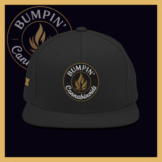 Bumpin' Cannabinoids Classic Snapback in Black