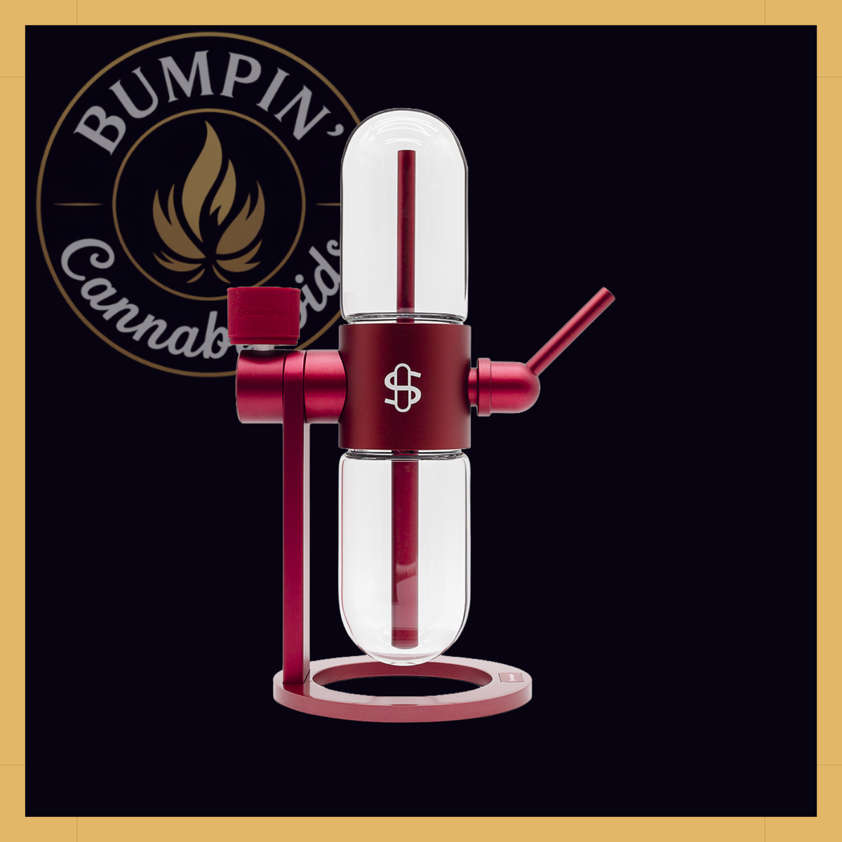 Stündenglass Gravity Infuser in deep Velvet Burgundy finish